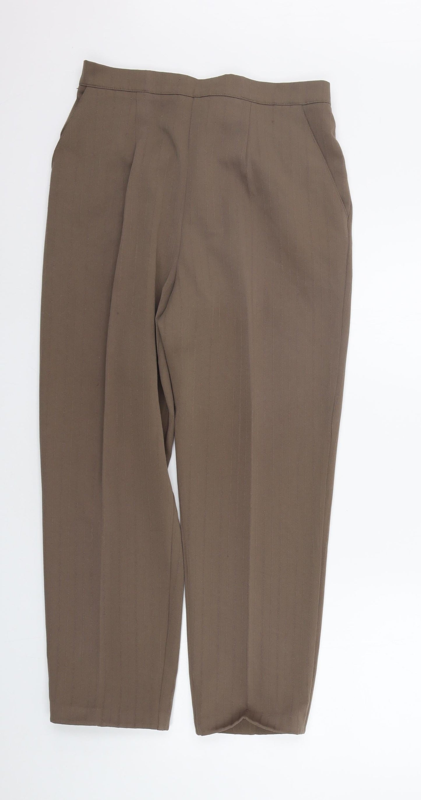 Preworn Womens Brown   Trousers  Size 14 L27 in