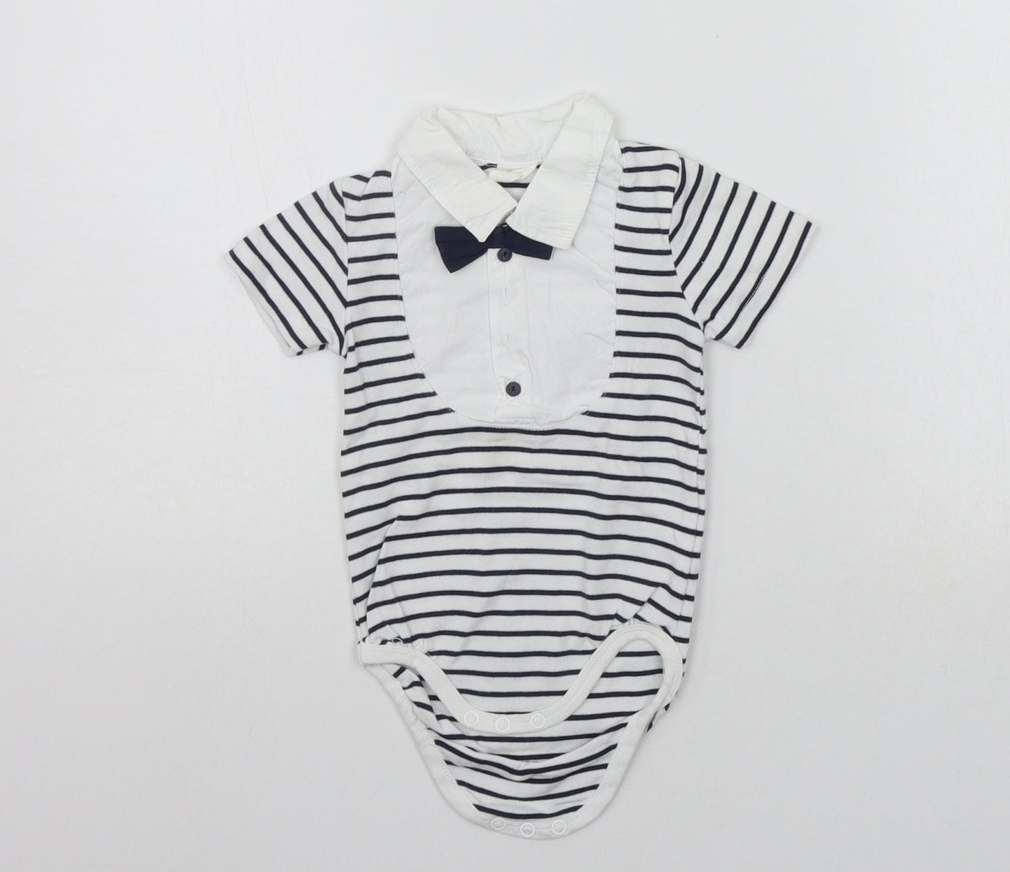 H&M Baby Black Striped  Babygrow One-Piece Size 9-12 Months