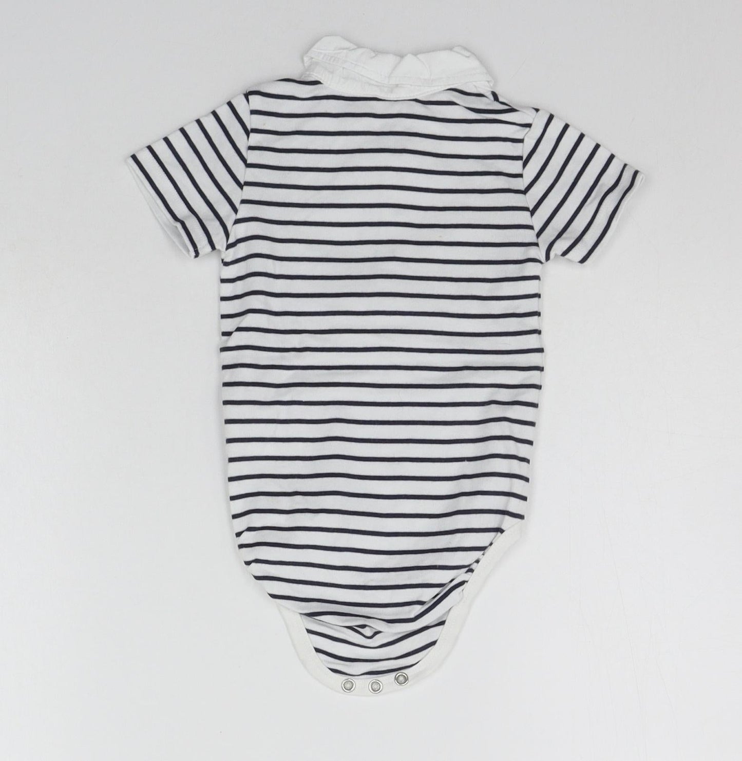 H&M Baby Black Striped  Babygrow One-Piece Size 9-12 Months