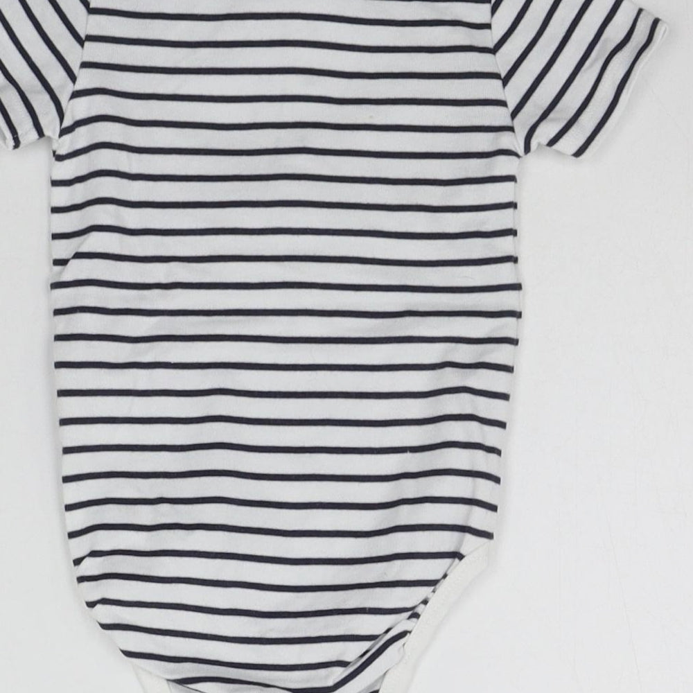 H&M Baby Black Striped  Babygrow One-Piece Size 9-12 Months