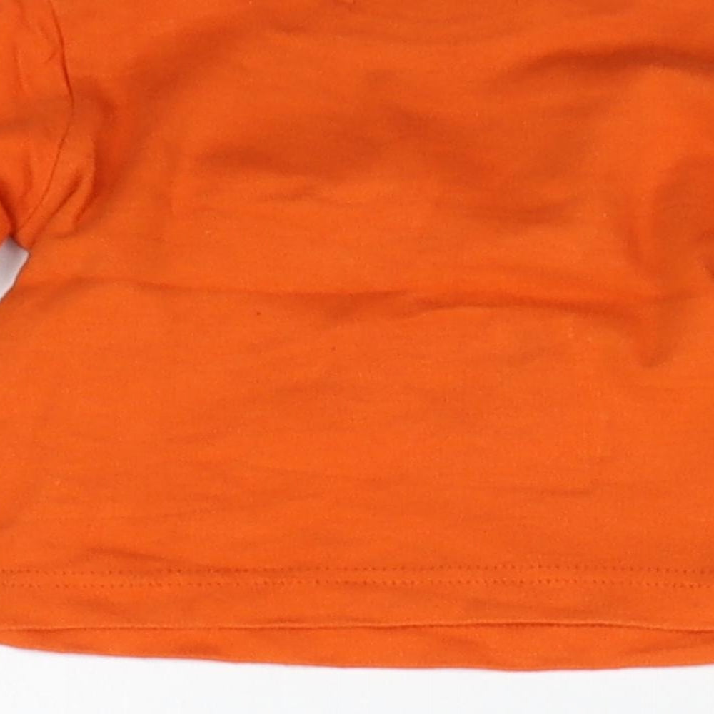 Earlydays Boys Orange Geometric  Basic T-Shirt Size 6-9 Months