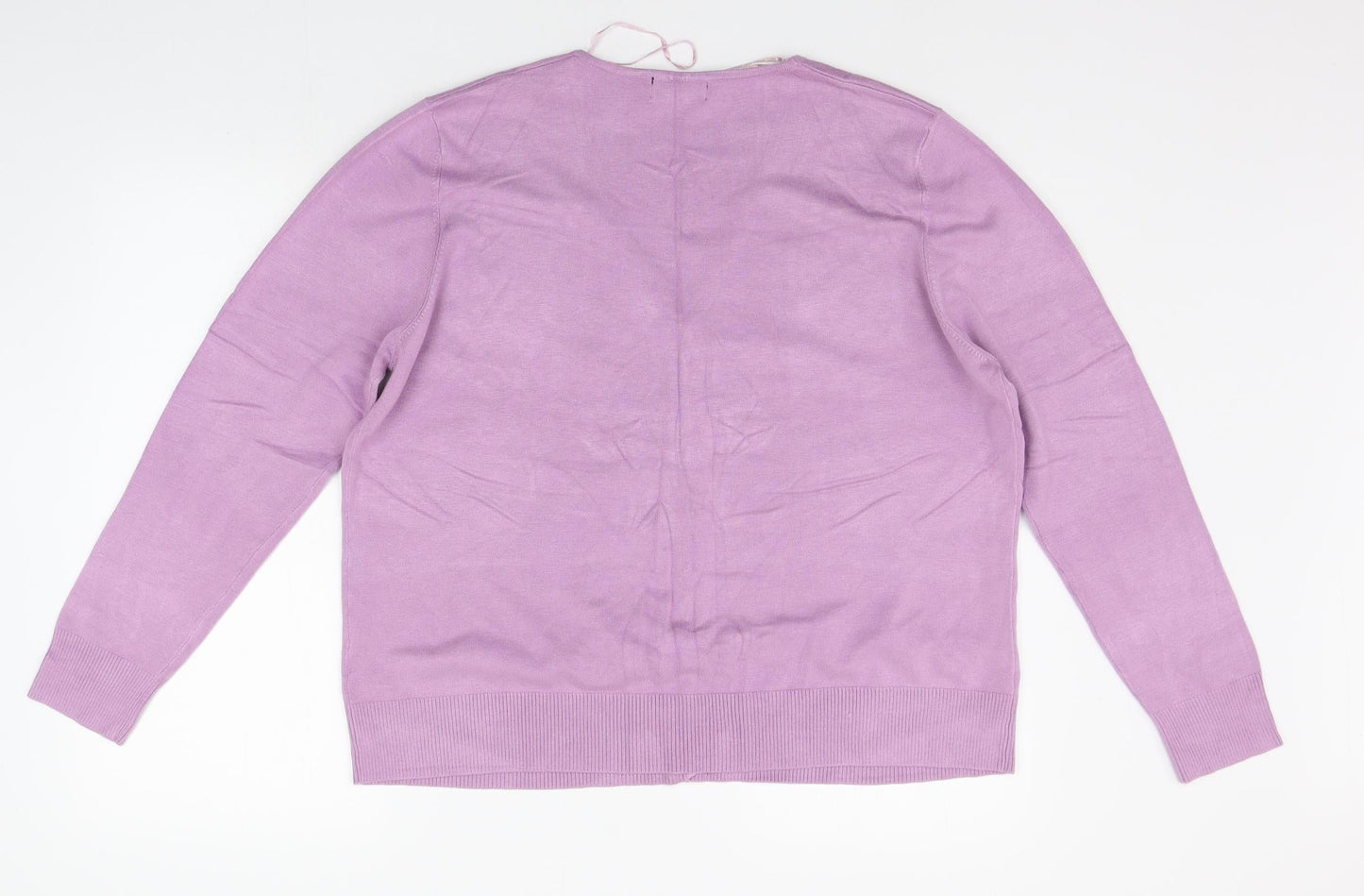 bm collection Womens Purple   Cardigan Jumper Size XL