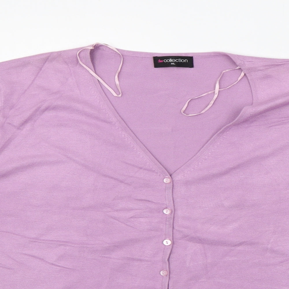 bm collection Womens Purple   Cardigan Jumper Size XL