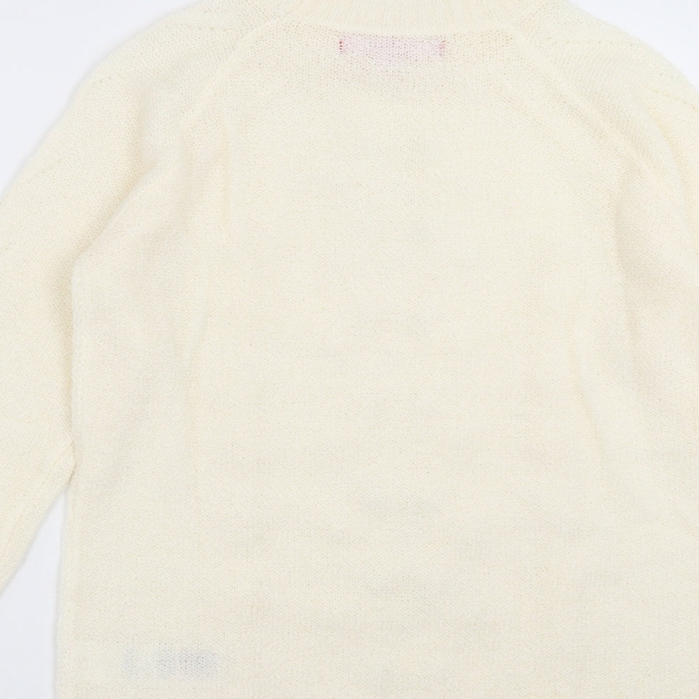 Together Womens Ivory  Knit Pullover Jumper Size 8  - beaded
