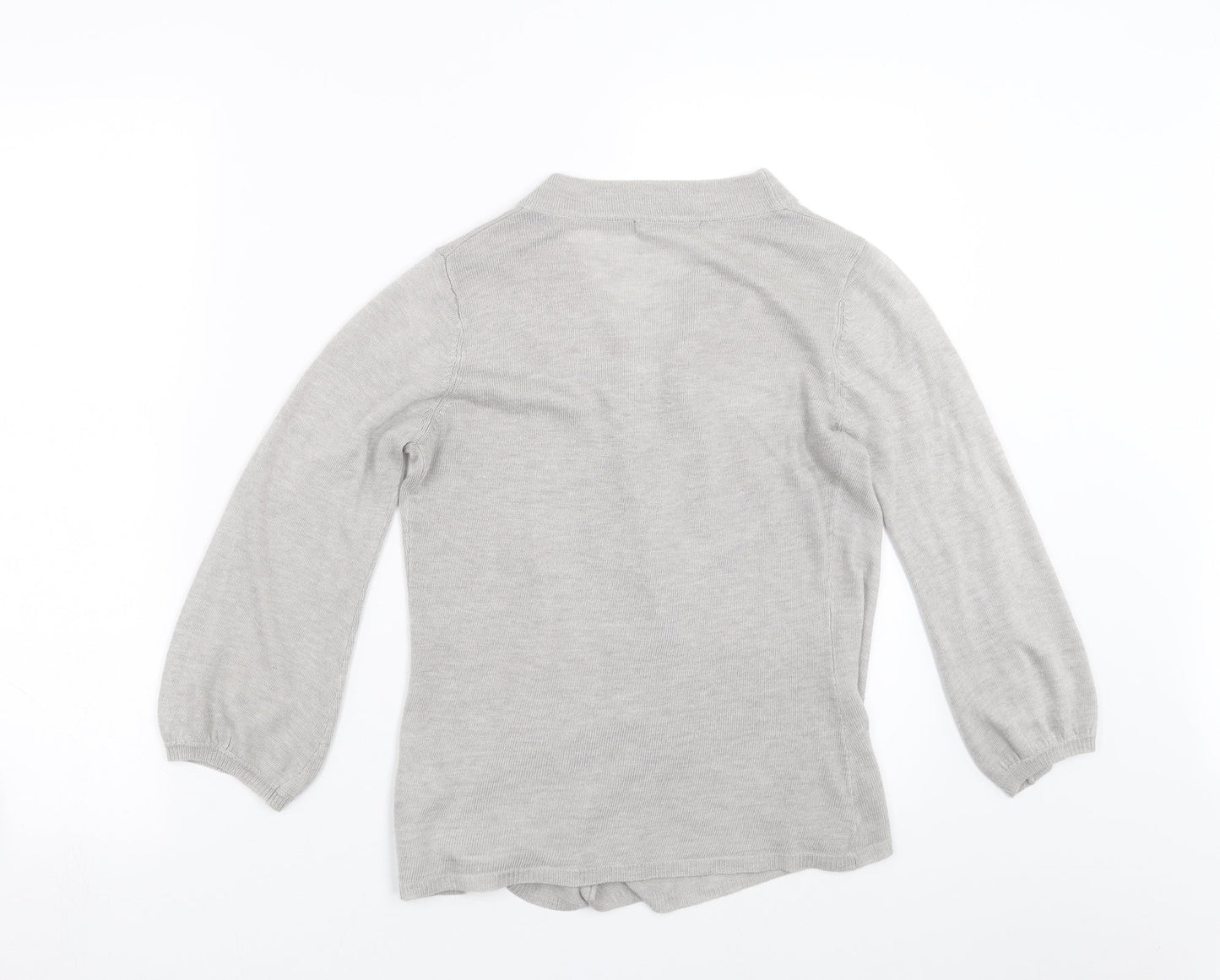 Primark Womens Grey  Knit Cardigan Jumper Size 8