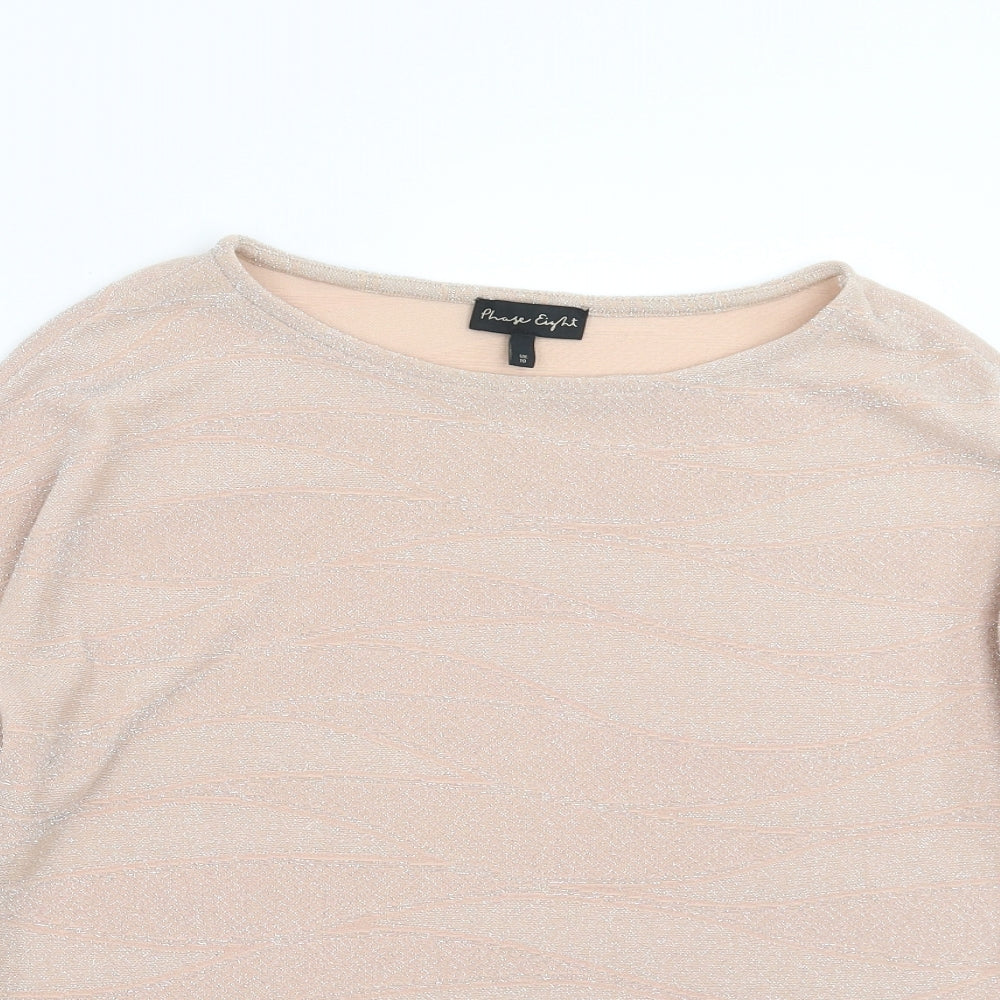 Phase Eight Womens Pink Geometric  Pullover Jumper Size 10