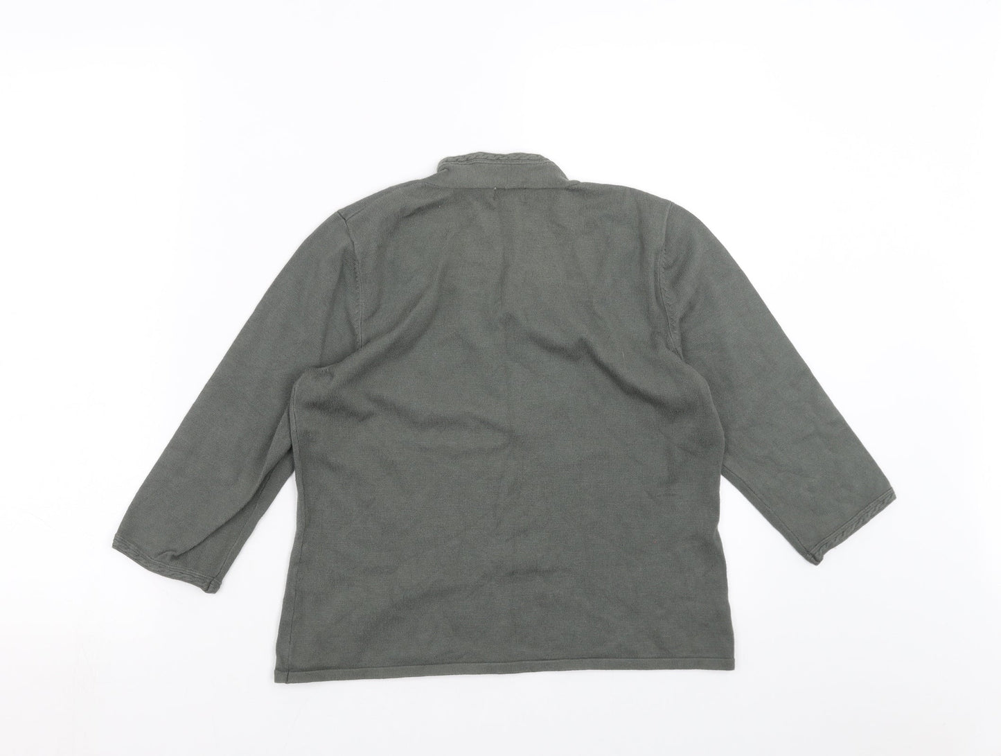 MINUET PETITE Womens Green  Knit Pullover Jumper Size M