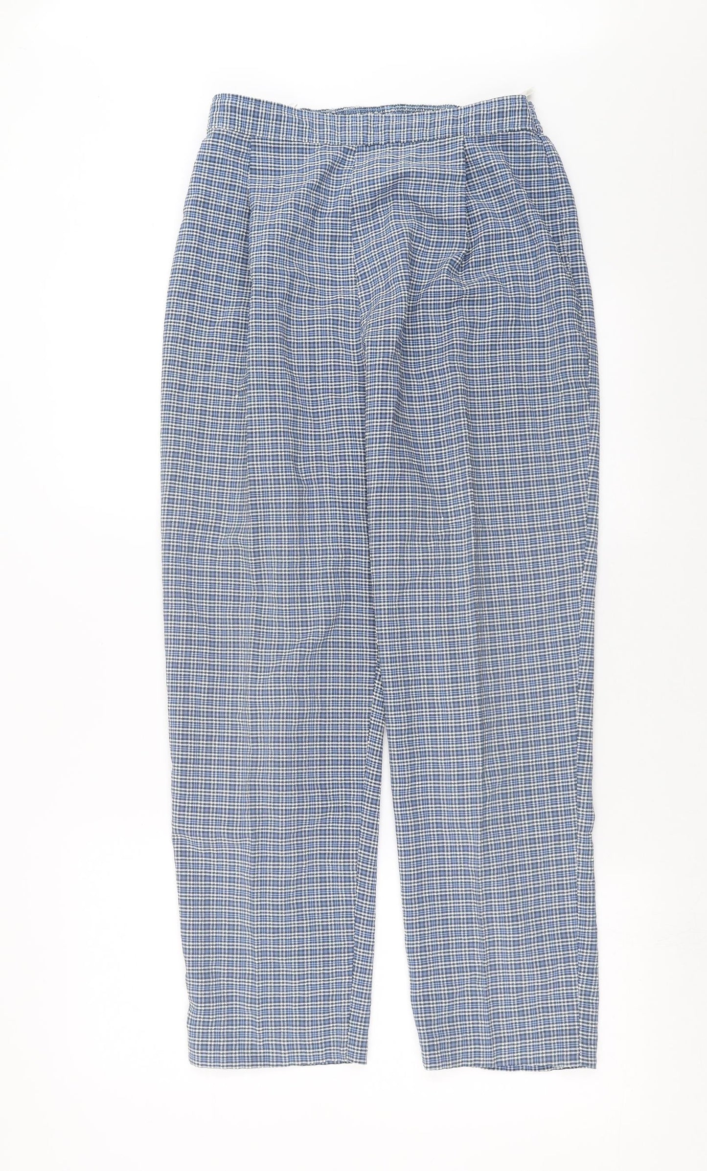 Berketex Womens Blue Check  Trousers  Size 14 L27 in