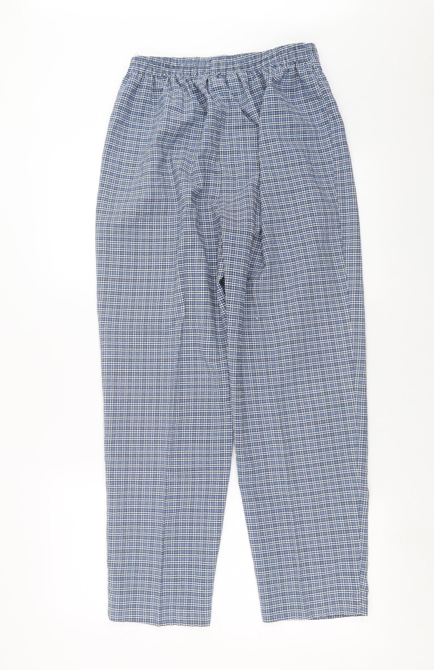 Berketex Womens Blue Check  Trousers  Size 14 L27 in