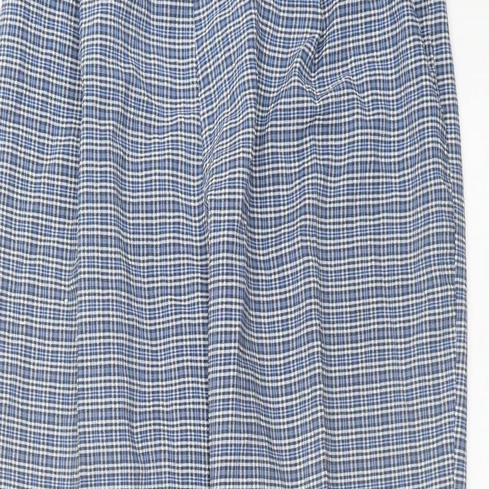 Berketex Womens Blue Check  Trousers  Size 14 L27 in