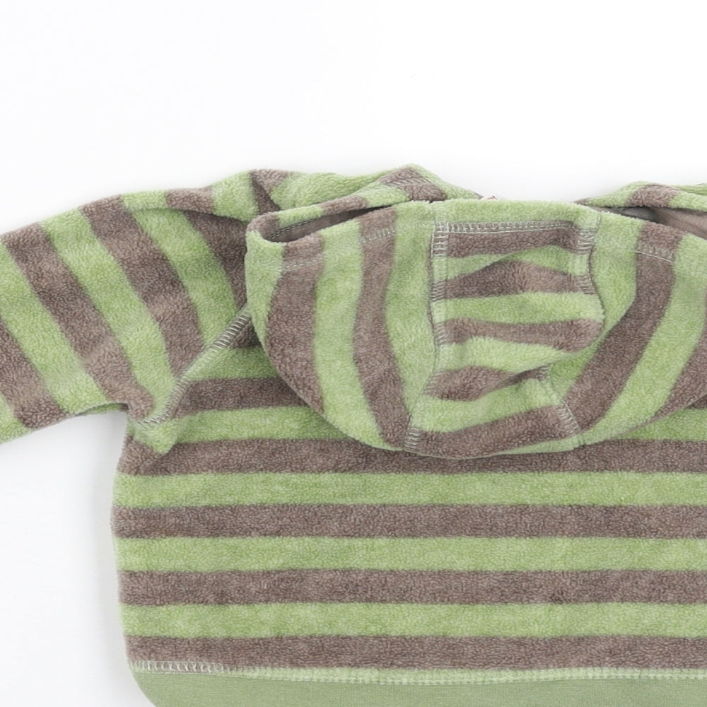 NEXT Boys Green Striped  Full Zip Jumper Size 0-3 Months  - newborn