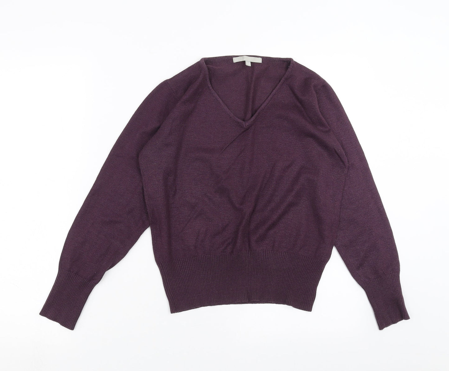 Preworn Womens Purple  Knit Pullover Jumper Size 14