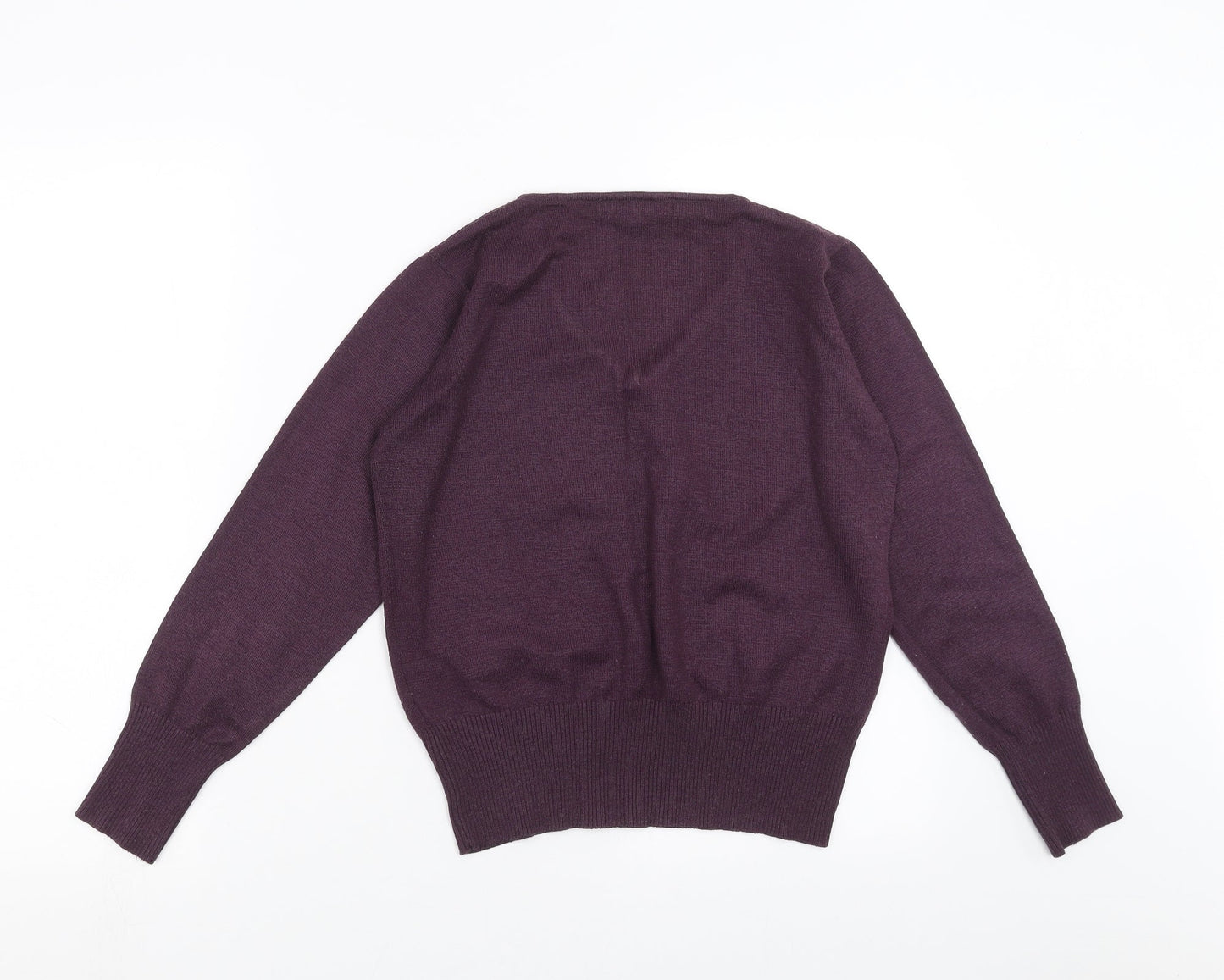 Preworn Womens Purple  Knit Pullover Jumper Size 14