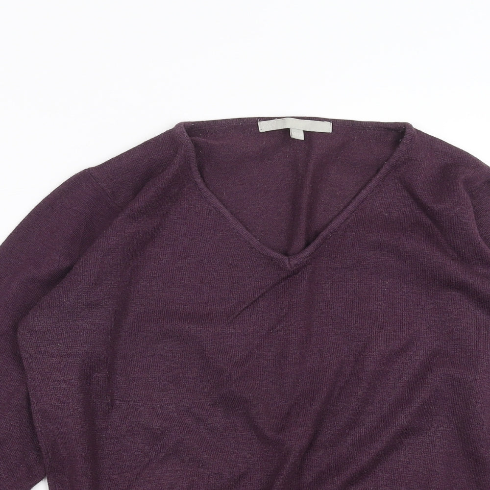 Preworn Womens Purple  Knit Pullover Jumper Size 14