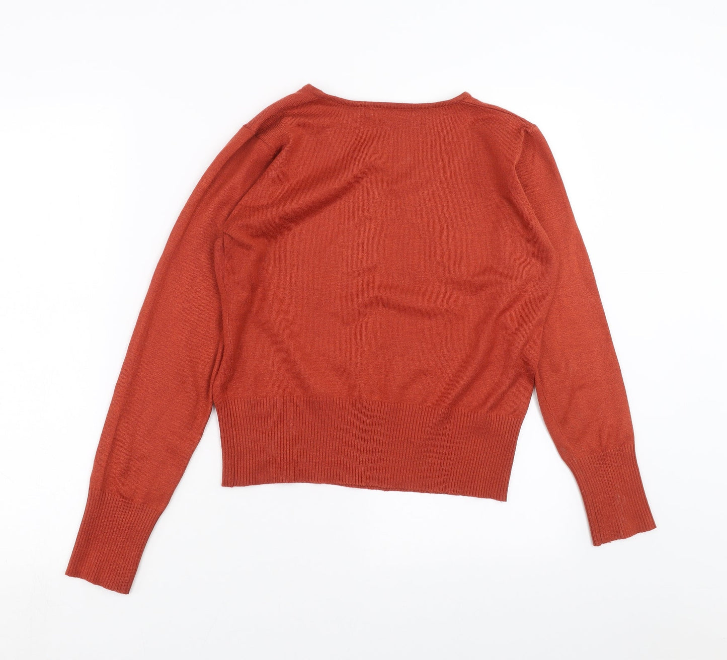Preworn Womens Orange  Knit Pullover Jumper Size 14  - rust coloured