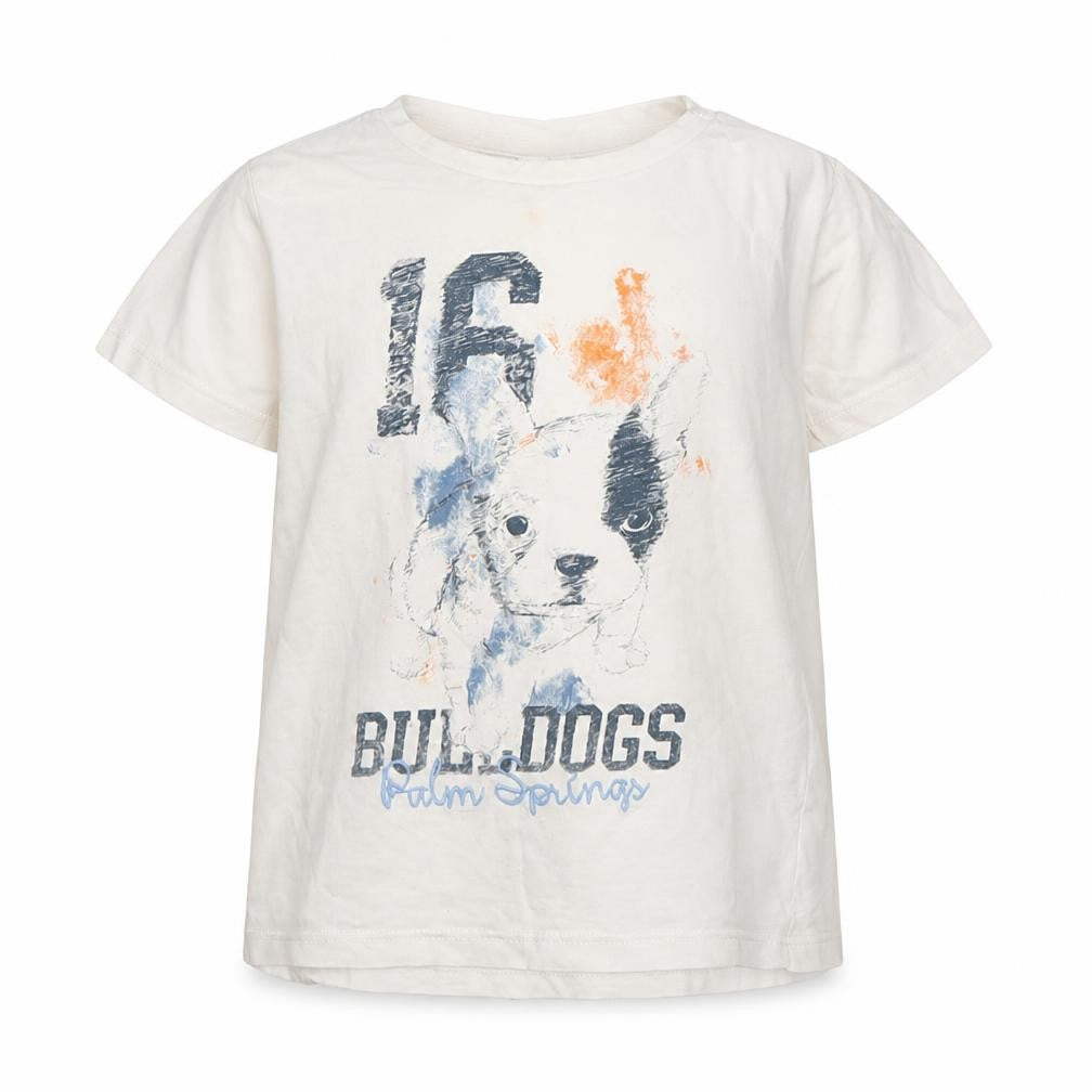 Front view of Zara Baby White Basic T-Shirt, size 18-24, Months