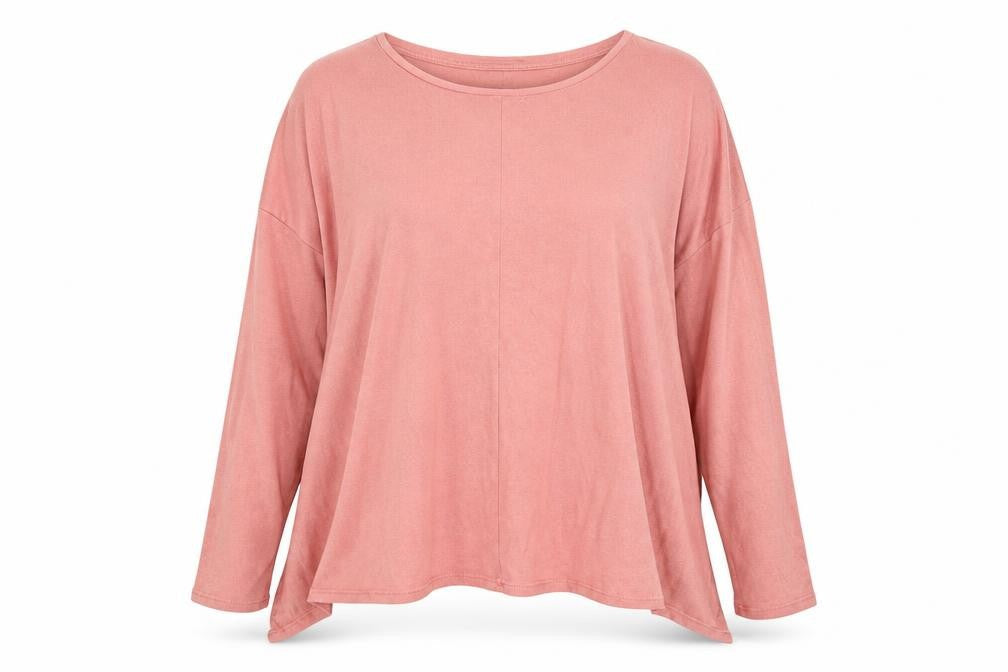 Front view of Papaya women’s pink jumper, size UK 18