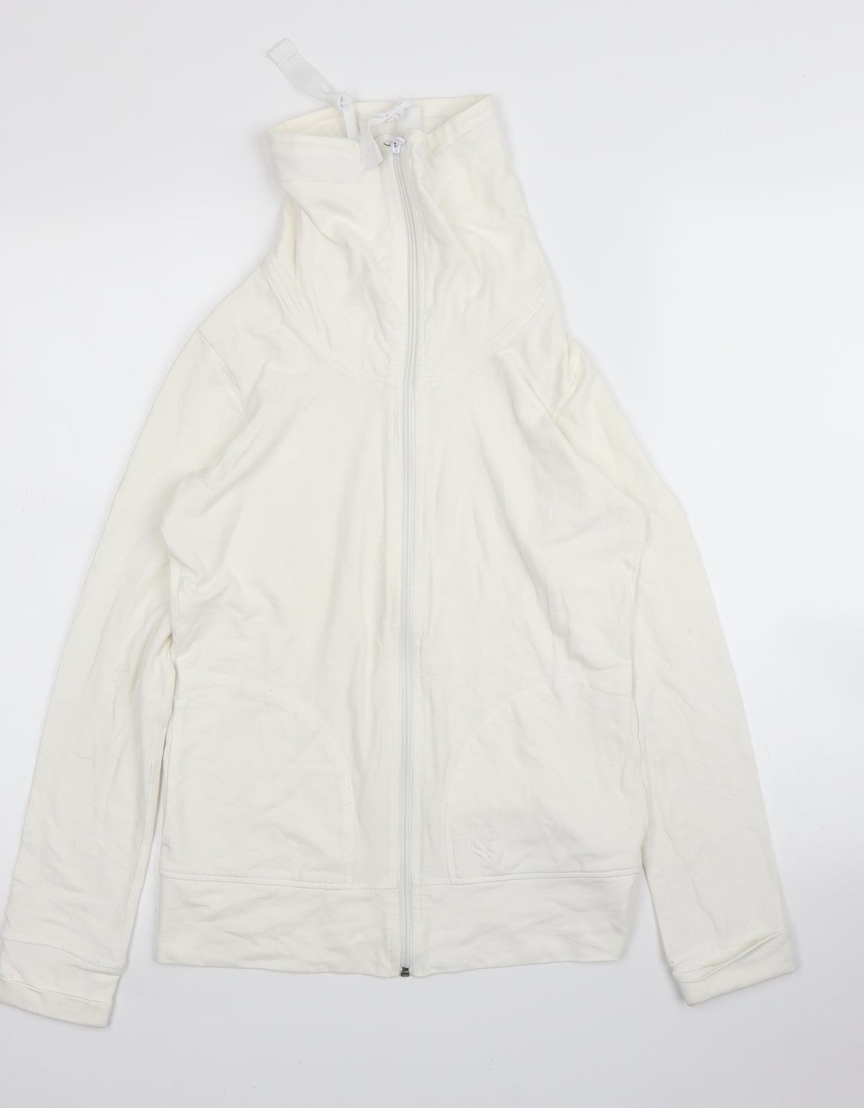 NEXT Womens White   Full Zip Jumper Size M