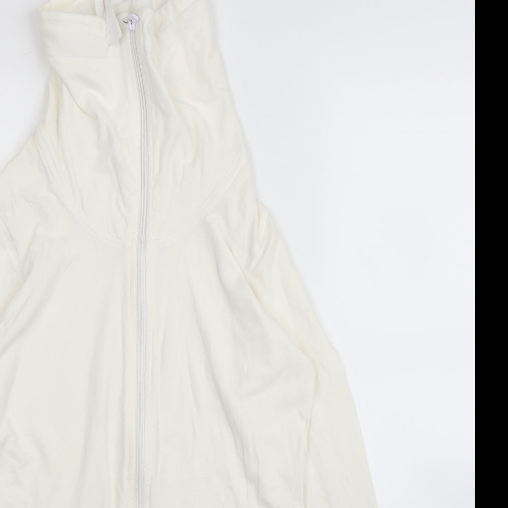 NEXT Womens White   Full Zip Jumper Size M