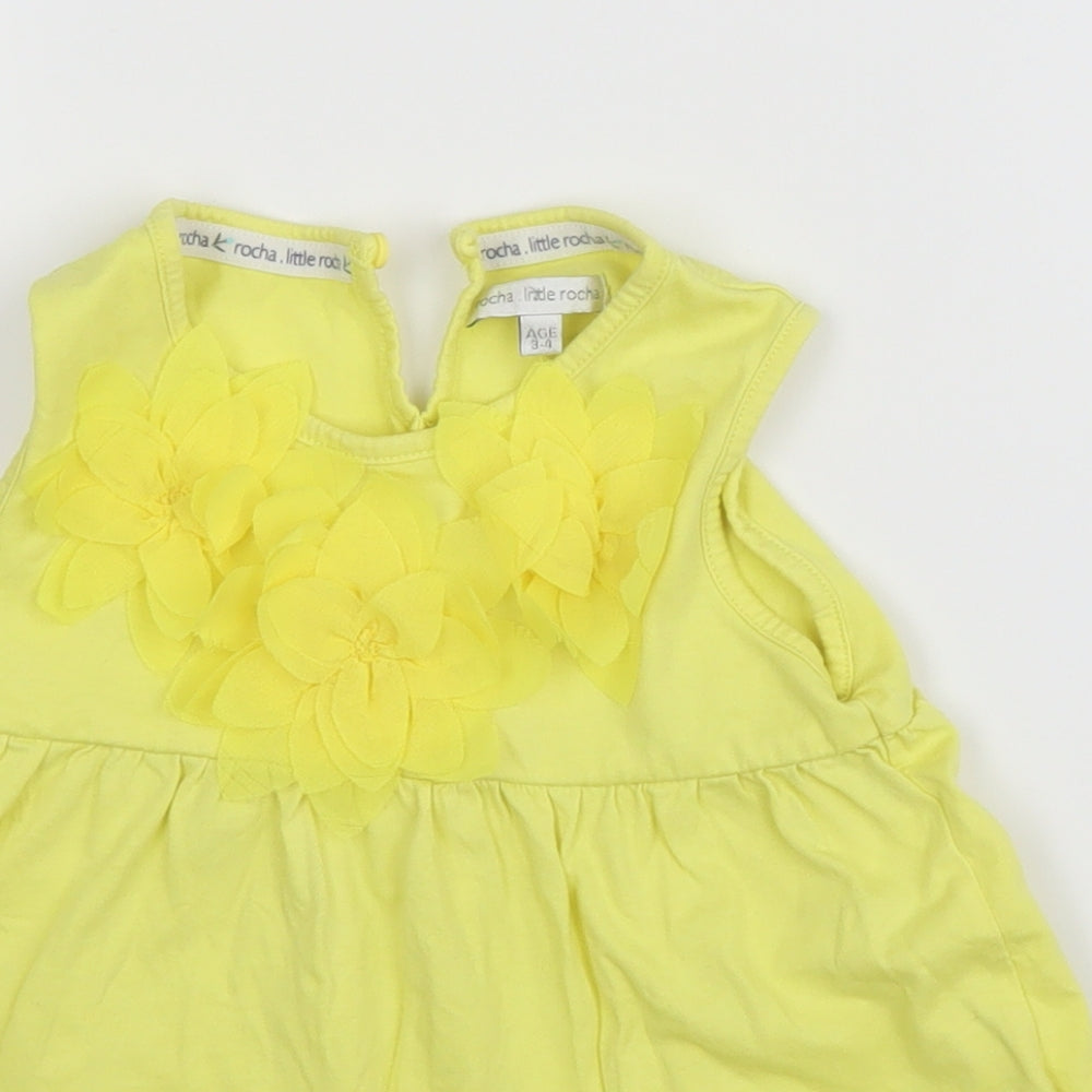 Debenhams Girls Yellow   Basic Blouse Size 3 Years