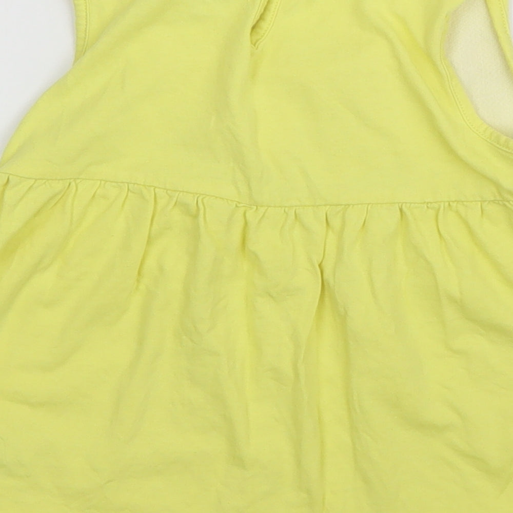 Debenhams Girls Yellow   Basic Blouse Size 3 Years