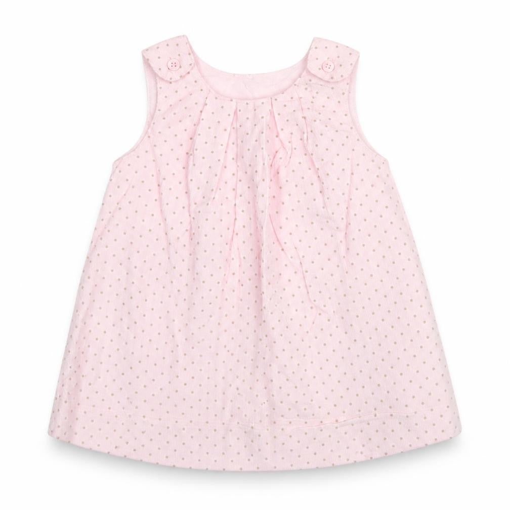 Front view of Mothercare girls’ pink corduroy a-line, size 3-6, months
