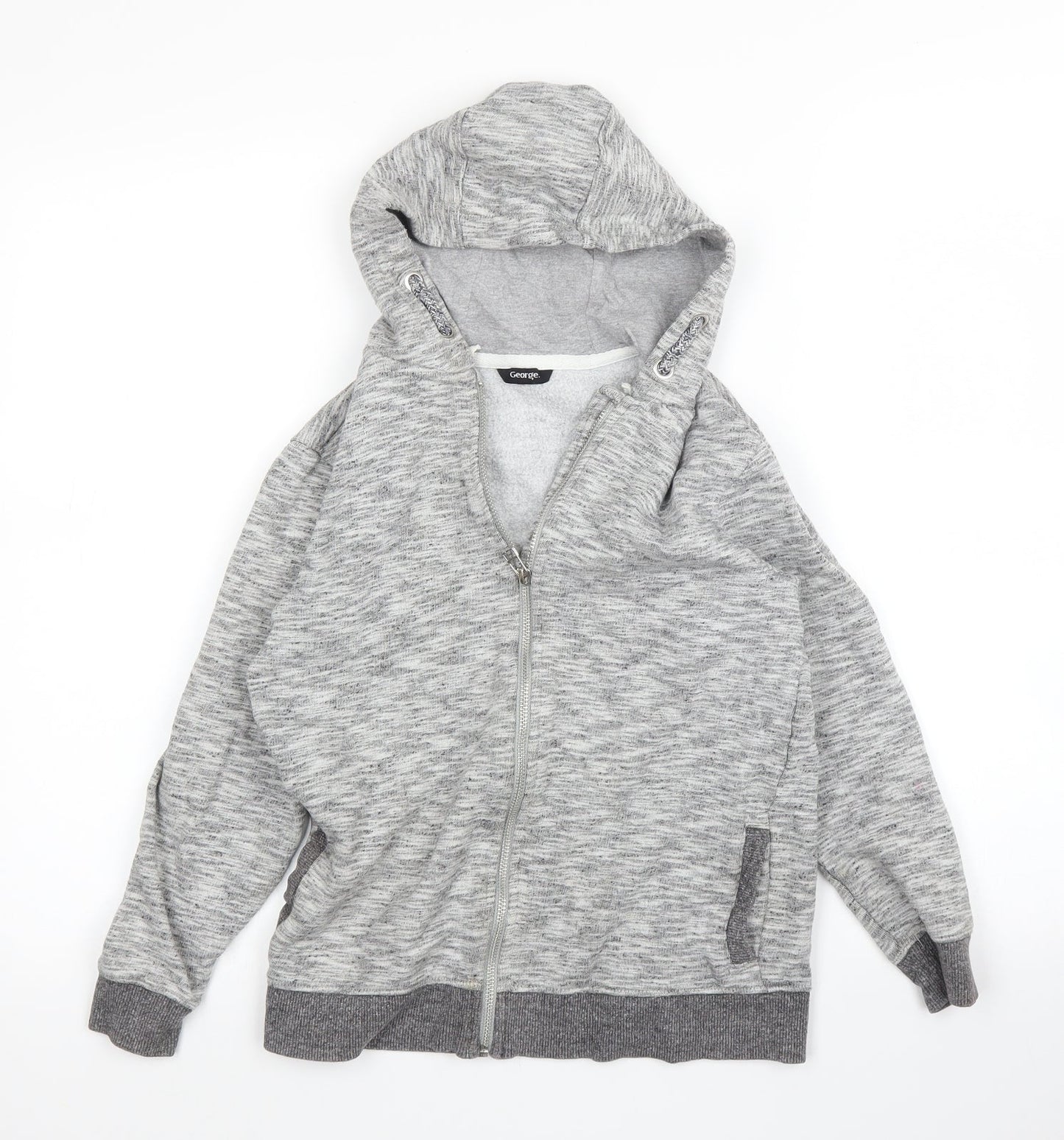 George Womens Grey   Full Zip Hoodie