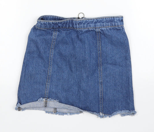 Very Girls Blue Striped Denim A-Line Skirt Size 6 Years