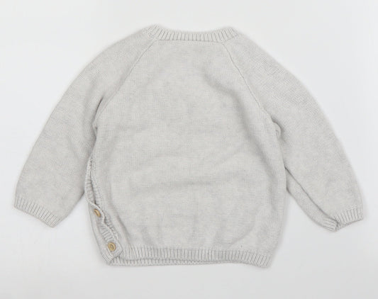 George Girls Grey   Pullover Jumper Size 6-9 Months