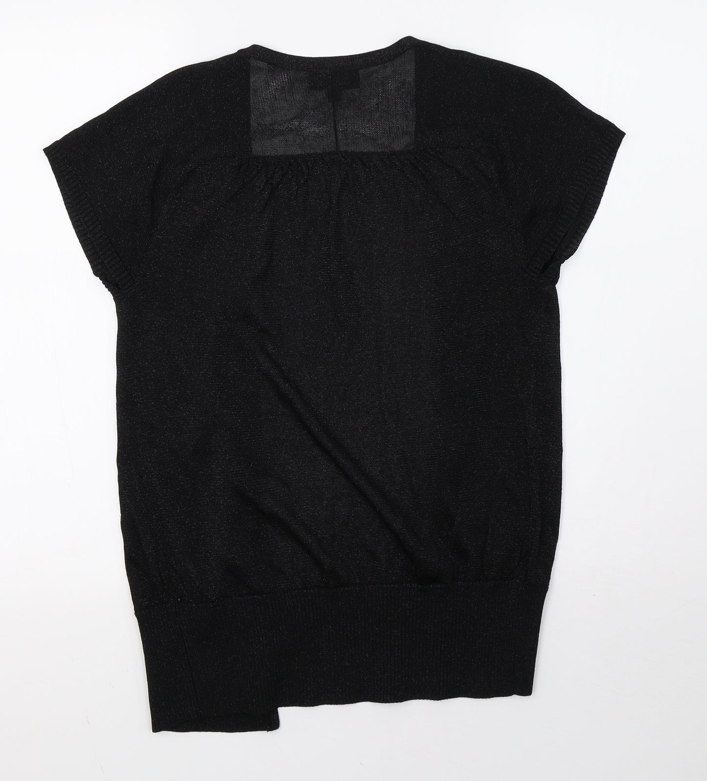 Warehouse Womens Black  Mesh Cardigan Jumper Size 14