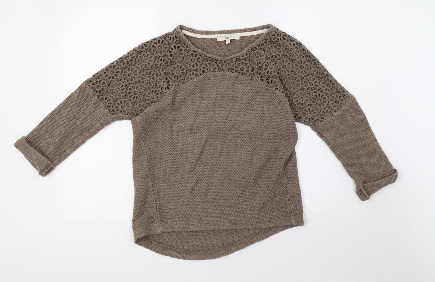 NEXT Womens Brown  Knit Pullover Sweatshirt Size 12