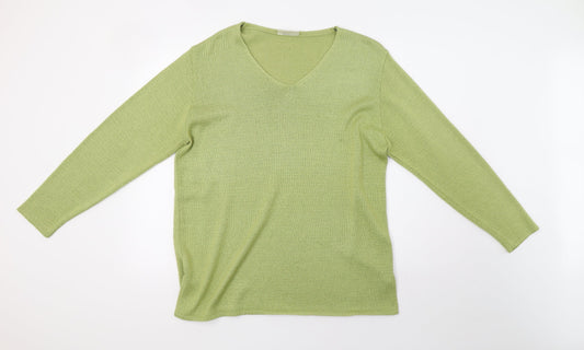 BHS Womens Green  Knit Pullover Sweatshirt Size 16