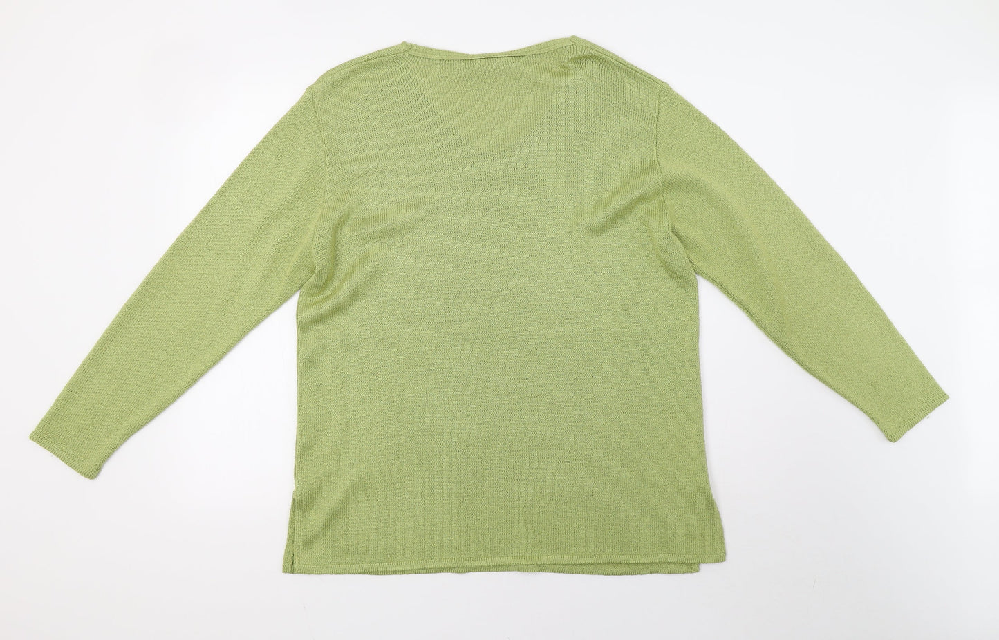 BHS Womens Green  Knit Pullover Sweatshirt Size 16