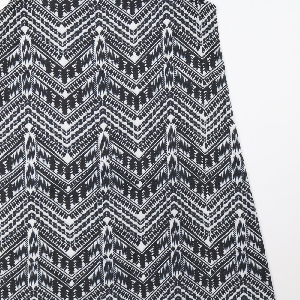 Therapy Womens Black Geometric  A-Line  Size M