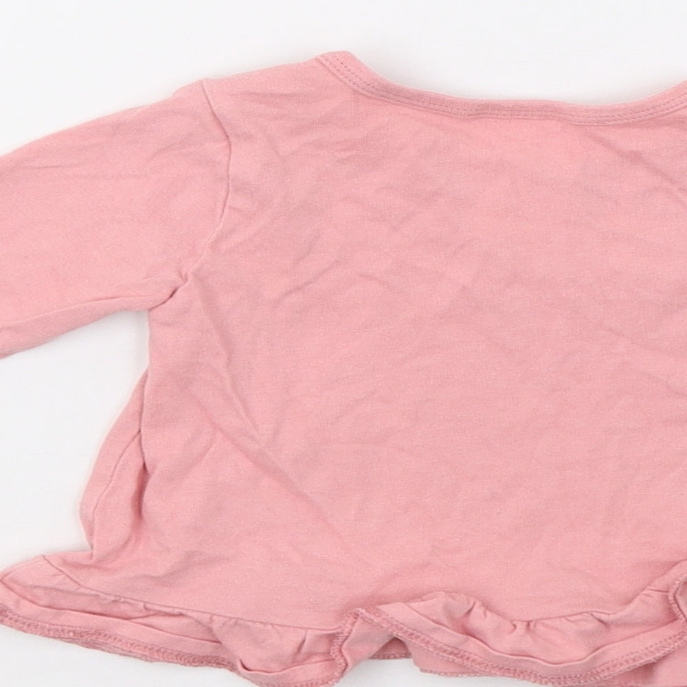 H&M Girls Pink   Basic T-Shirt Size 9-12 Months