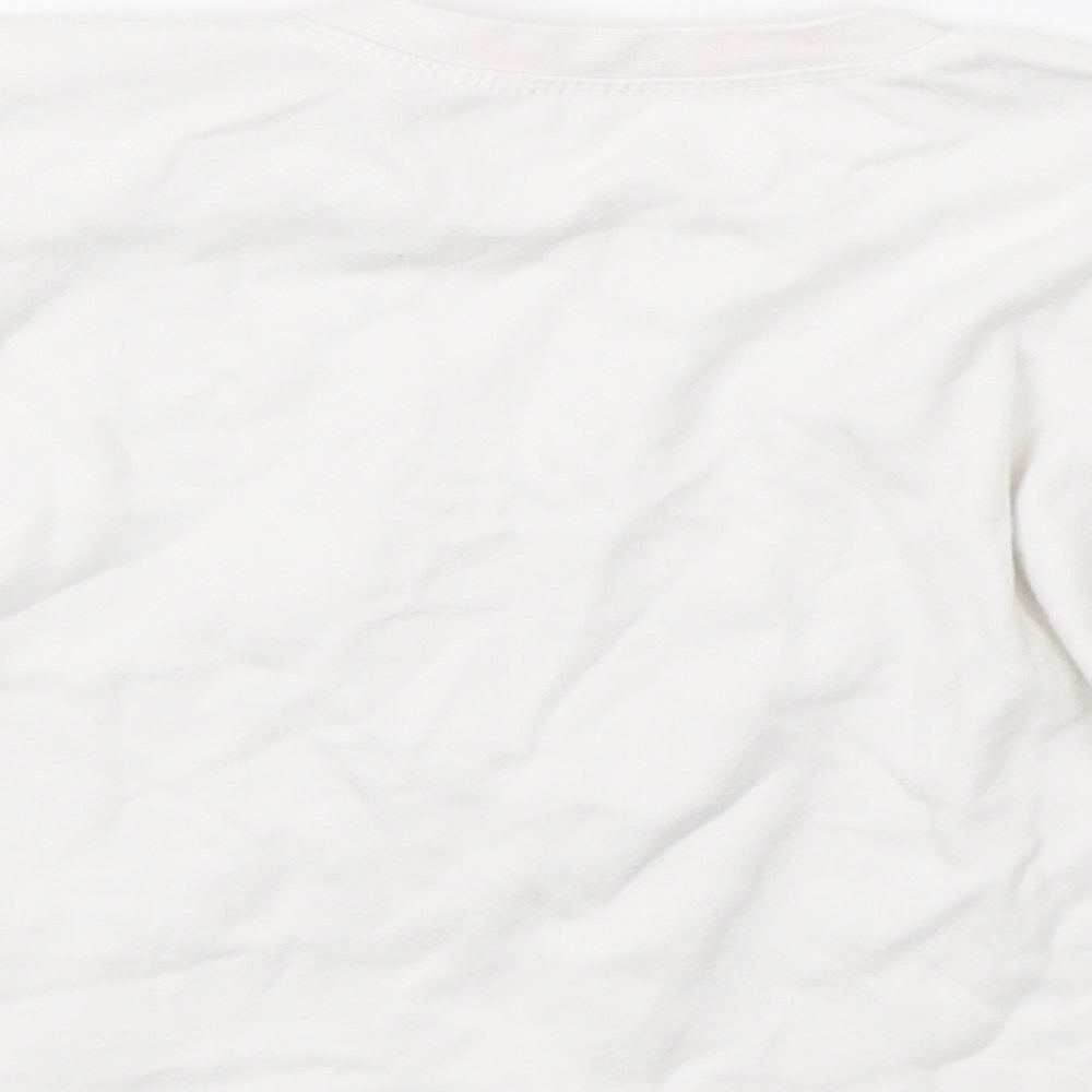 Preworn Girls White   Pullover T-Shirt Size 18-24 Months