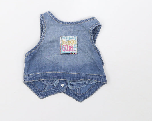 Indigo Girls Blue   Gilet Jacket Size 12-18 Months