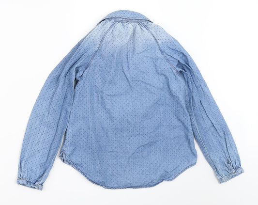 OshKosh B’gosh Girls Blue  Denim Basic Button-Up Size 7 Years
