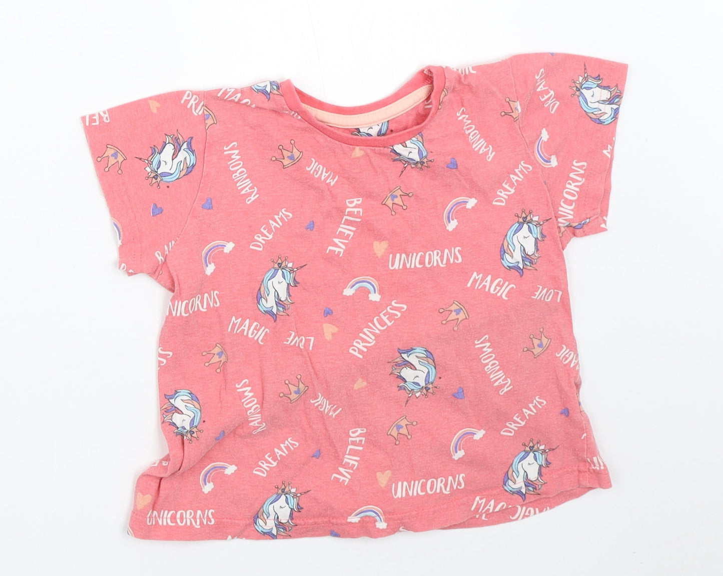 Studio Girls Pink   Basic T-Shirt Size 5-6 Years