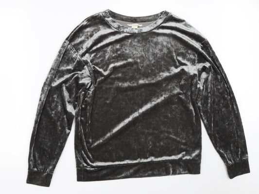 H&M Womens Grey   Pullover Sweatshirt Size S
