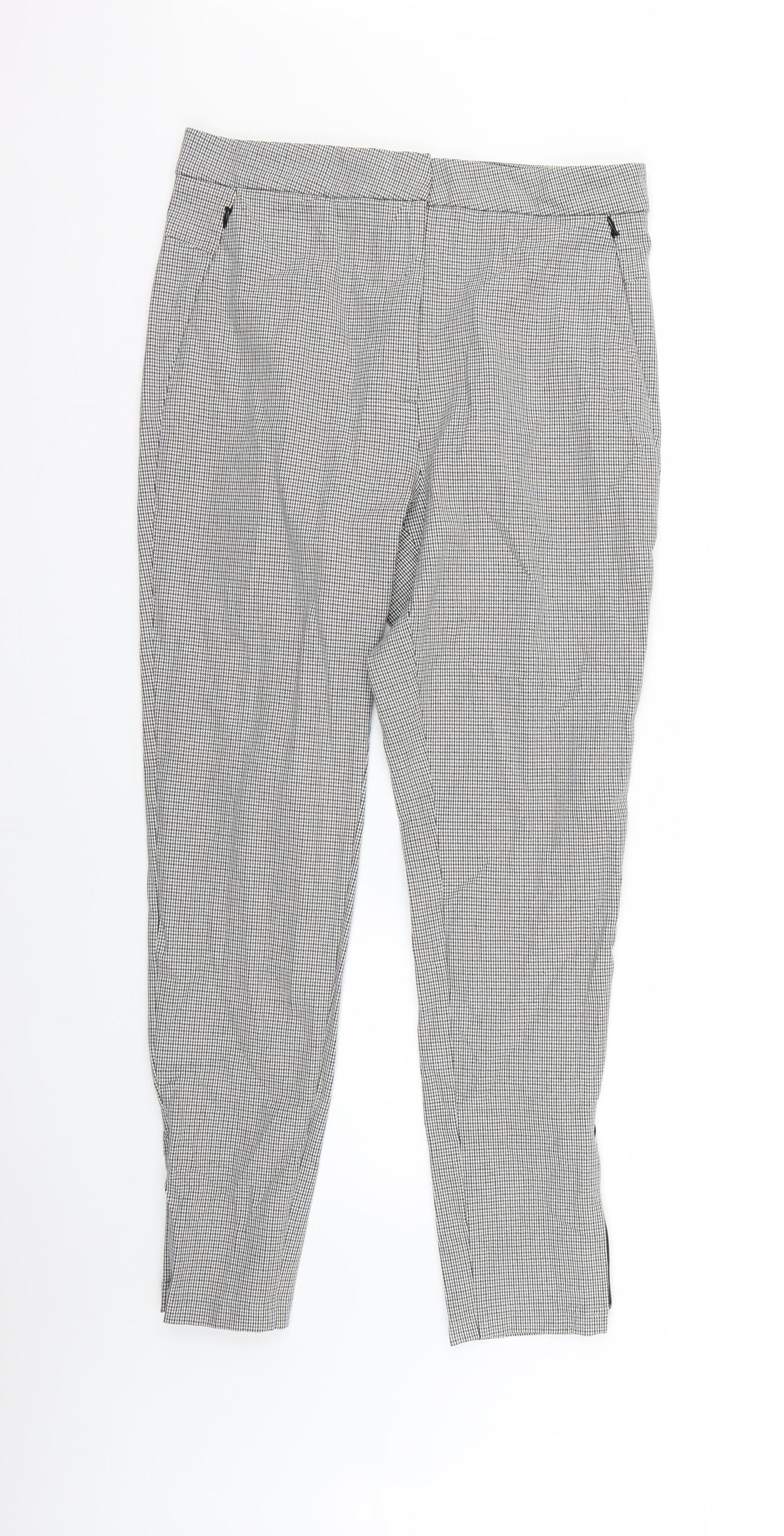 Marks and Spencer Womens Multicoloured Check  Trousers  Size 12 L27 in