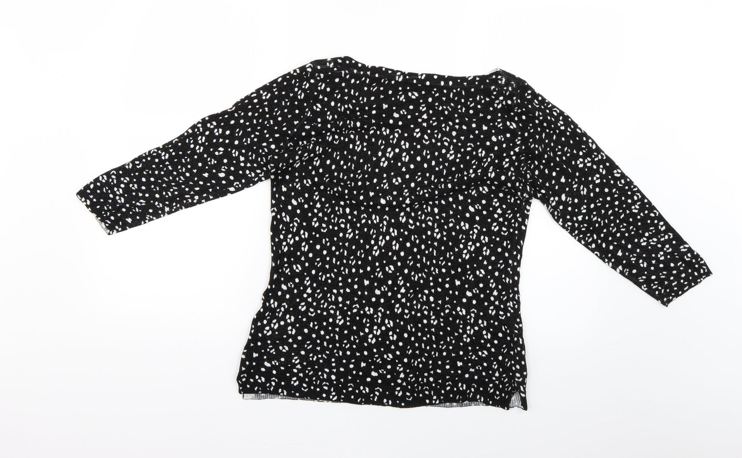 Papaya Womens Black Polka Dot  Pullover Jumper Size 8