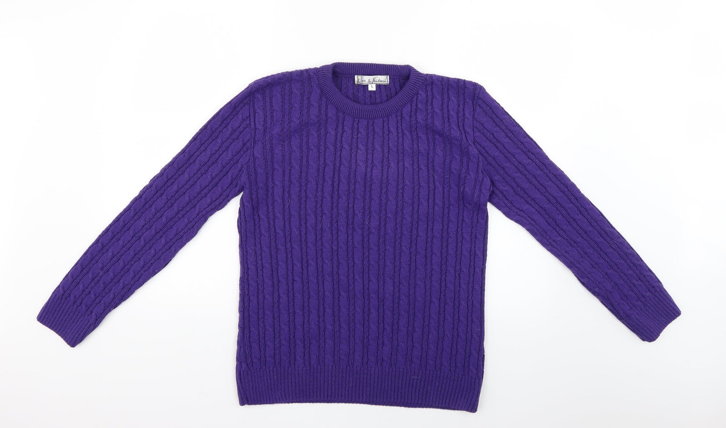 pure & natural Womens Purple   Pullover Jumper Size L