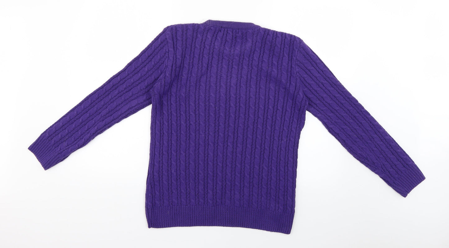 pure & natural Womens Purple   Pullover Jumper Size L