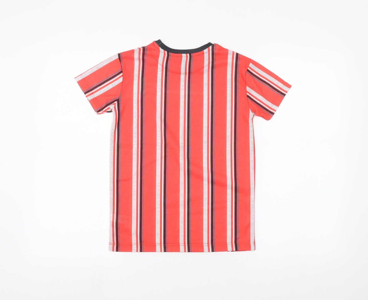 George Boys Orange Striped  Basic T-Shirt Size 7-8 Years