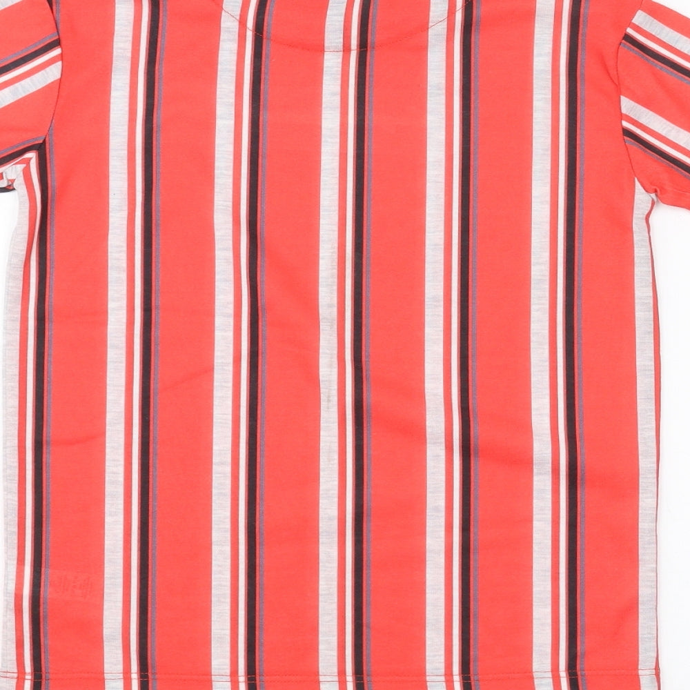 George Boys Orange Striped  Basic T-Shirt Size 7-8 Years