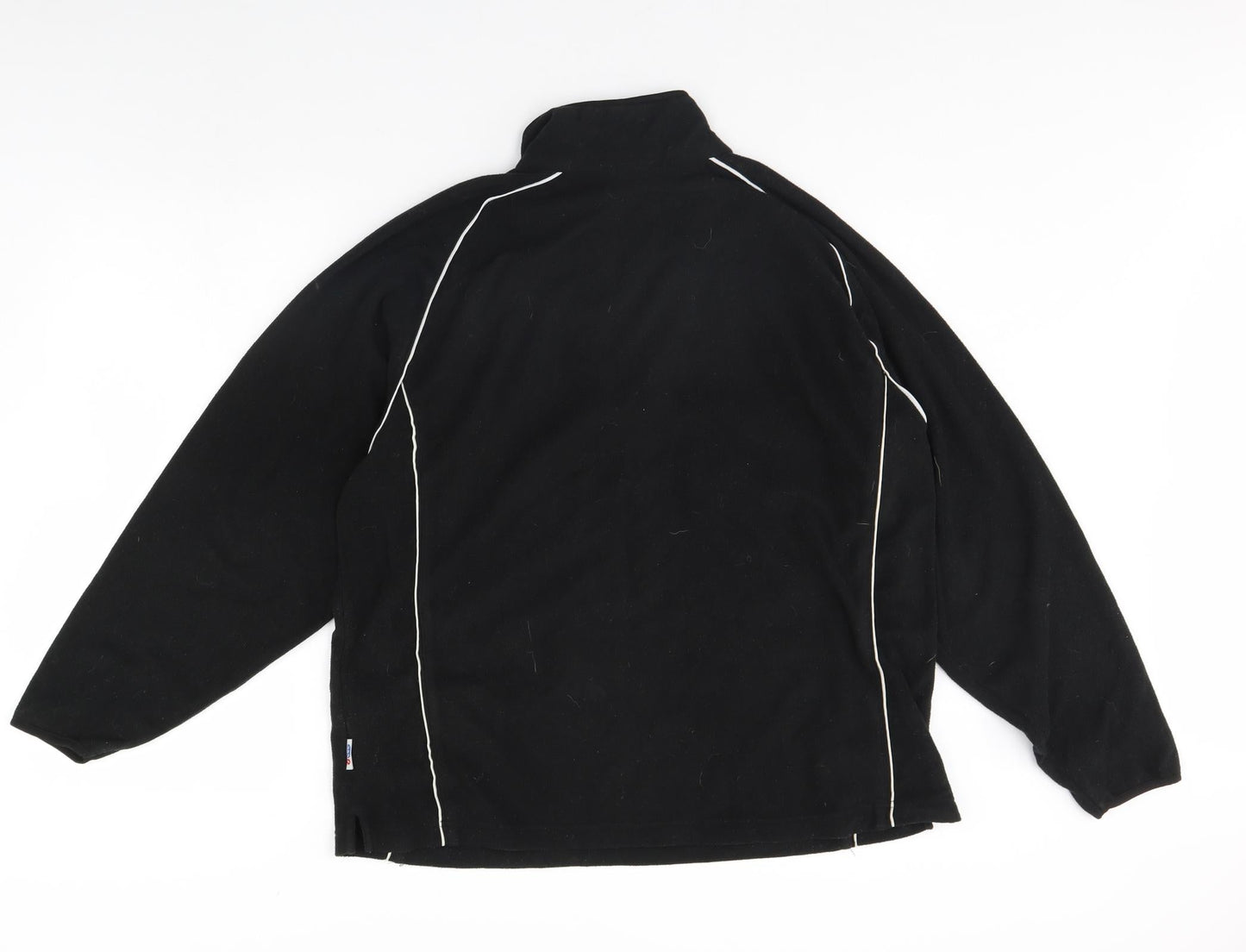 Preworn Womens Black  Fleece Henley Jumper Size 10