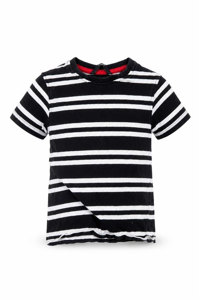 George Boys Black Striped  Basic T-Shirt Size 2 Years