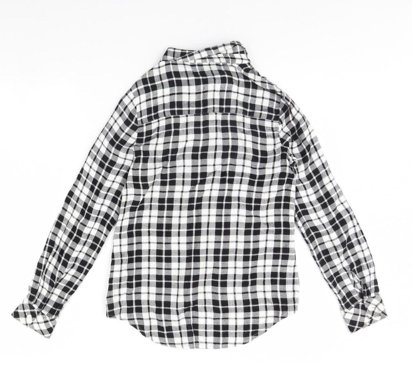 Candy Couture Girls Black Check  Basic Button-Up Size 11-12 Years