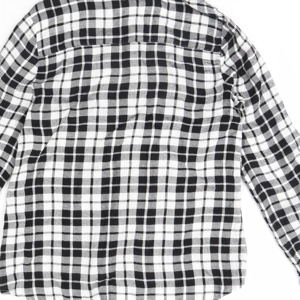 Candy Couture Girls Black Check  Basic Button-Up Size 11-12 Years